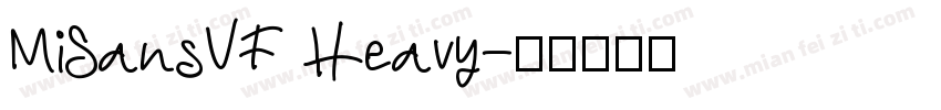 MiSansVF Heavy字体转换